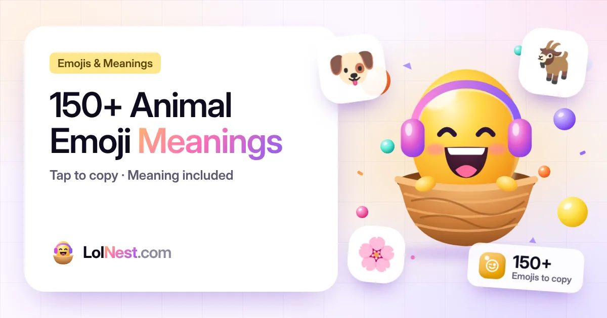 Animal Emoji Meanings: 150+ Animals, Flowers and Plants