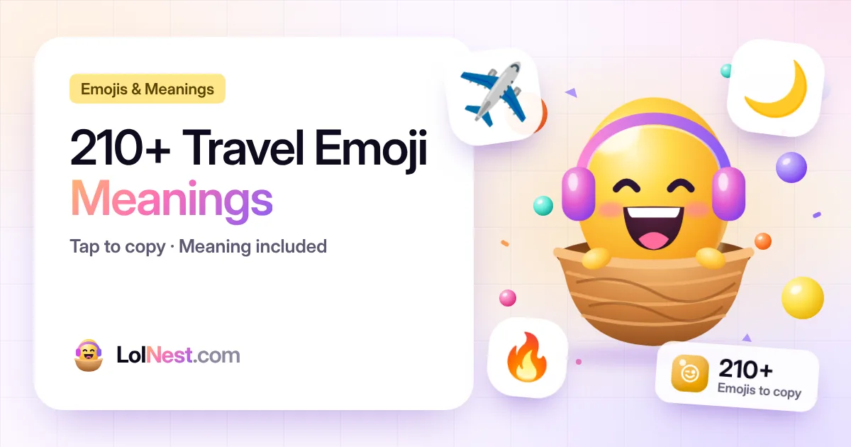 Travel and Weather Emoji Meanings: Places, Transport, Sky and Time